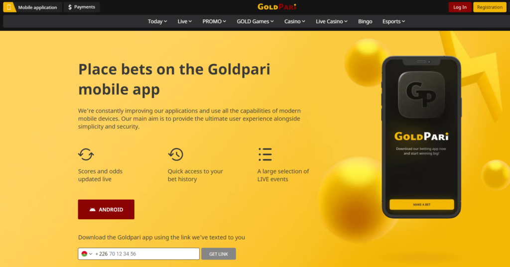 The process of GoldPari app download