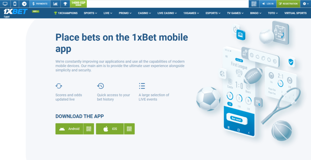 Instruction for Android 1xBet 